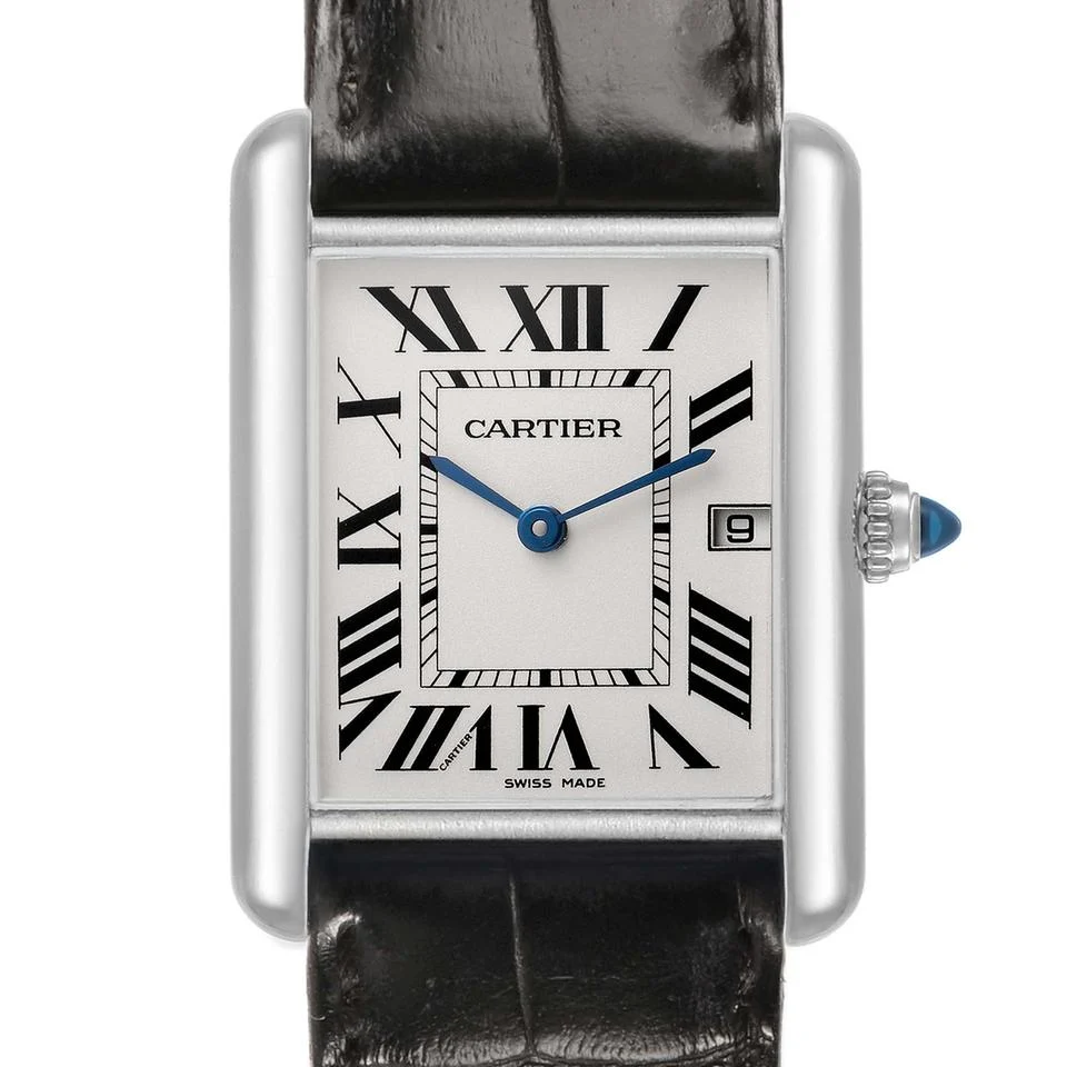 Cartier Cartier Tank Louis Large White Gold Mens Watch W1540956 Card