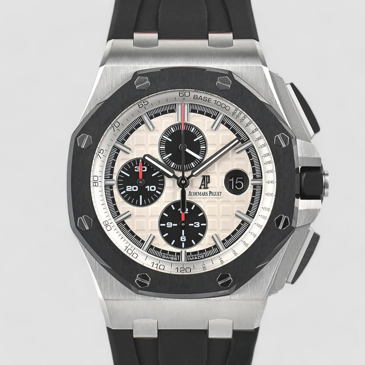 Audemars Piguet Audemars Piguet Royal Oak Offshore Silver Dial Ceramic Bezel SS / Rubber
