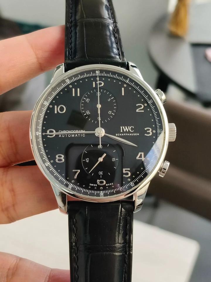 IWC IWC Chronograph Portuguese Ref IW371609 Black Dial 41 mm Full Set Pre-owned