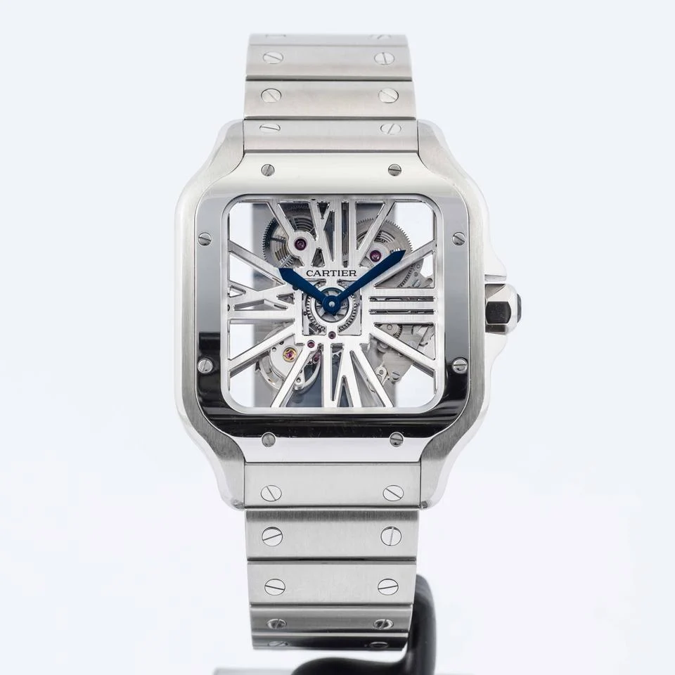 Cartier Cartier Santos de Cartier Skeleton Stainless Steel Large 47.5mm x 39.7mm (WHSA0015)